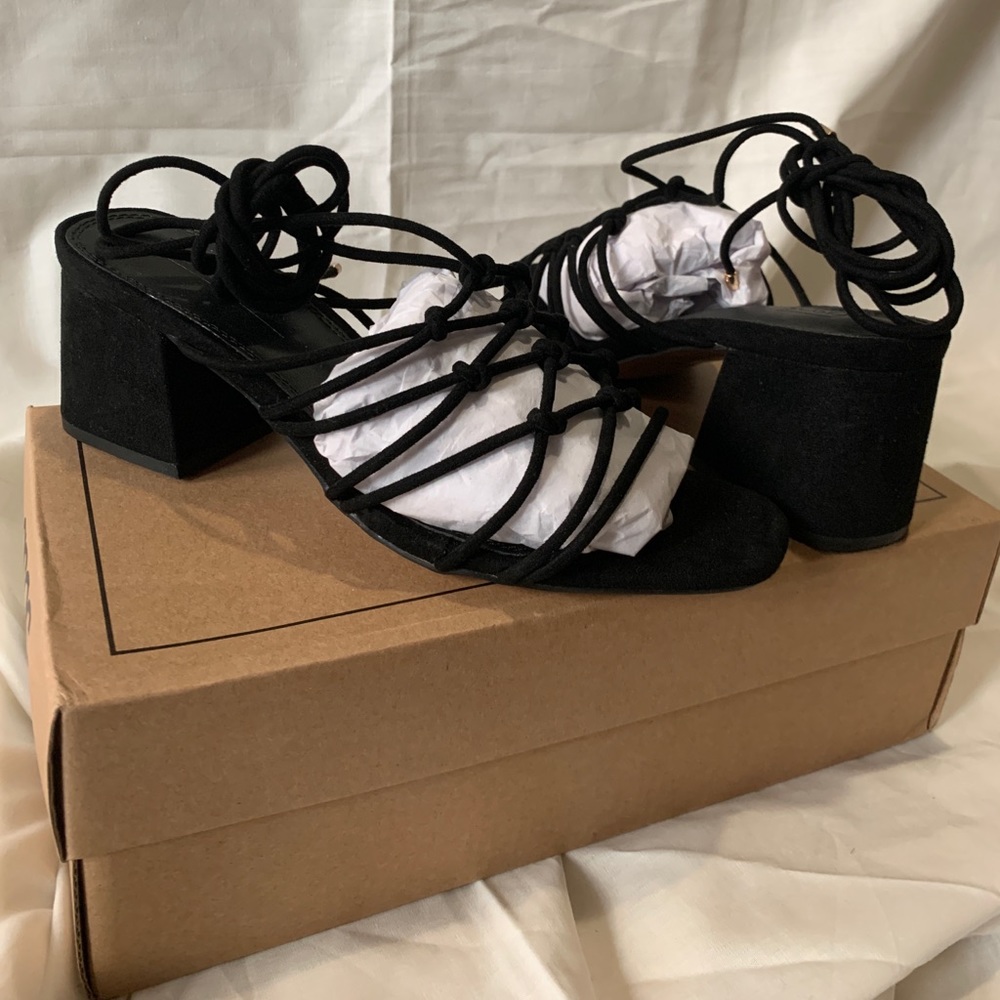 ASOS knotted block heel sandal